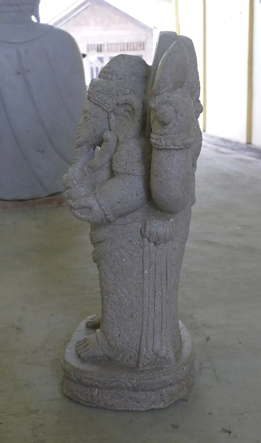  Product image 5 of the product “Standing Ganesha, 62 cm height, riverstone, stonemasony ”